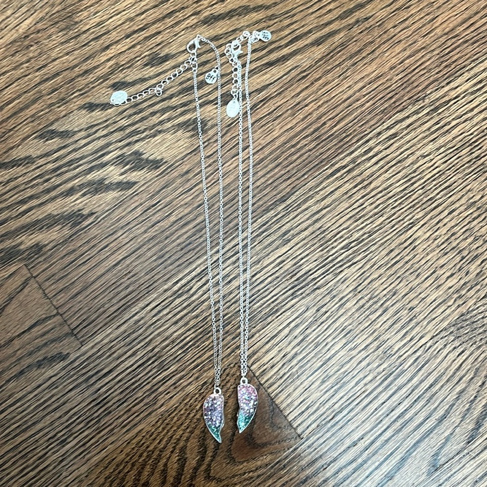 Claire’s Best Friends Magnetic Hearts Adjustable Necklaces Bundle Of 2